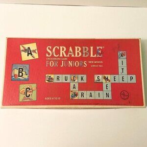 Vintage 1964 Scrabble Crossword Game for Juniors  Selchow and Righter Word Game